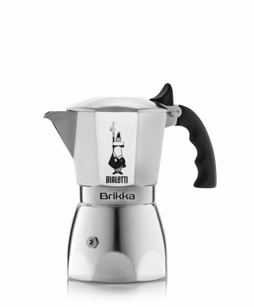 Bialetti Espressokocher Brikka mit Cremaventil für 2 Tassen