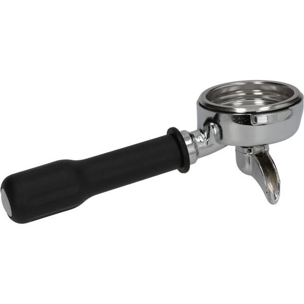 Siebträger mit 1-er Auslauf für E61 Gruppe - schwarzer Griff ohne Sieb