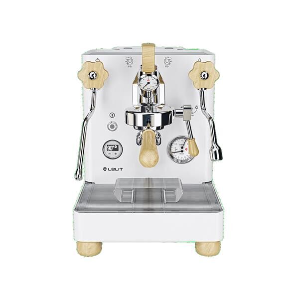 LELIT Bianca mattweiss mit Holzapplikationen Dualboiler für den Profi-Barista V3