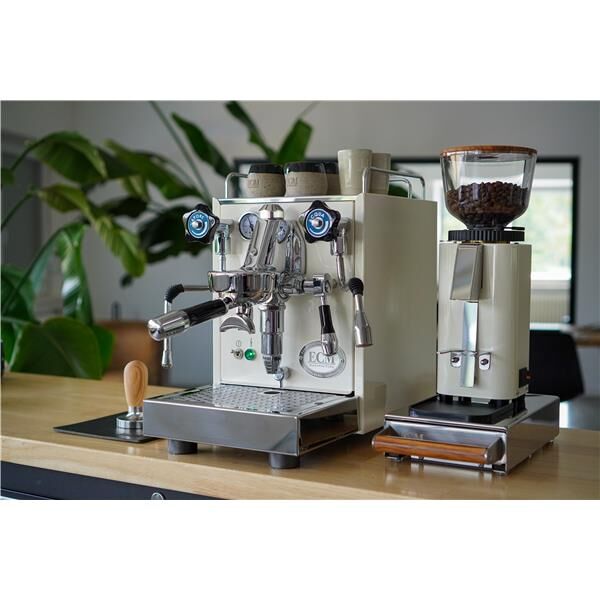 ECM Mechanika Slim PID creme Exclusive Line Bundle mit Mühle C-Manuale creme