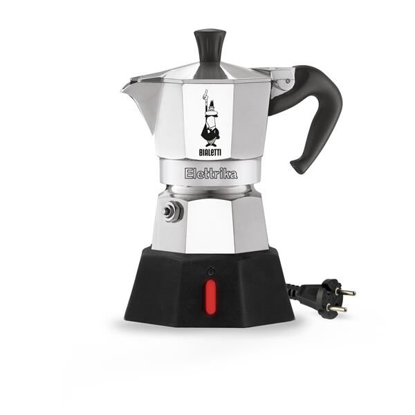 Bialetti New Mokka Elettrika Elektrischer Aluminium-Espressokocher für 2 Tassen