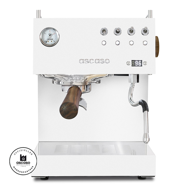 Ascaso Steel UNO PID weiß matt mit Edelstahlsiebträger