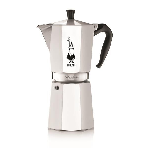 Bialetti Moka Express Aluminium-Espressokocher für 12 Tassen