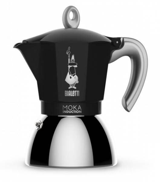 Bialetti Espressokocher New Moka Induktion Schwarz für 4 Tassen