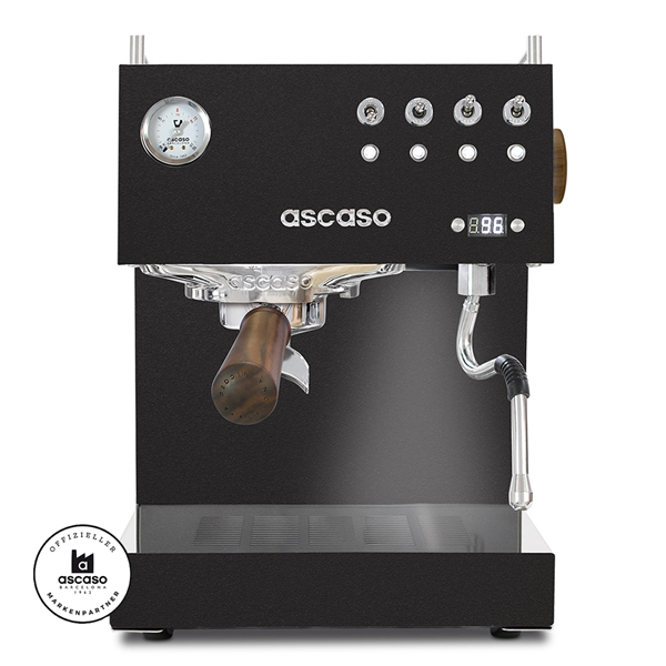 Ascaso Steel UNO PID schwarz matt mit Edelstahlsiebträger