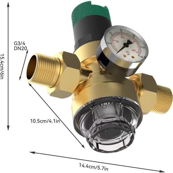 Digitales Manometer 0-4 Bar / 0-60 Psi – 50 Mm, 1/4 Zoll NPT Messinganschluss, Für Luft, Wasser, Öl & Kraftstoff