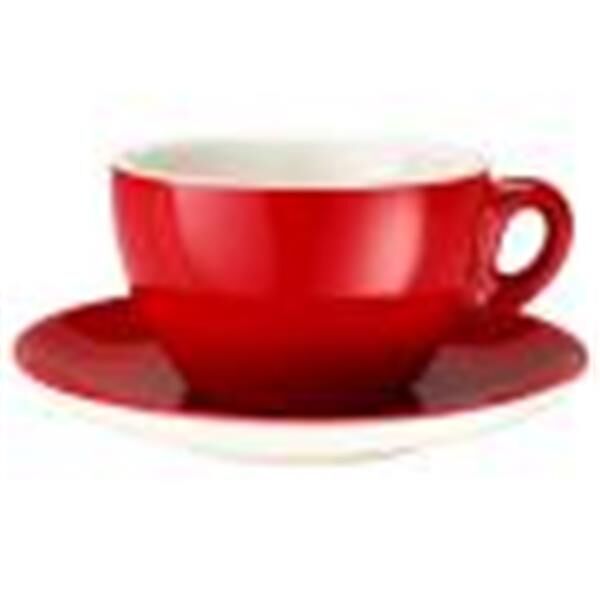 Caffè Latte Tasse 0,3l + Untertasse Ø 16 cm - Joy rot