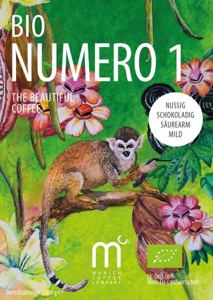 MCC Espresso Numero1 BIO - 100% Bio + Fairtrade - Bohnen 1kg - 28er-Pack