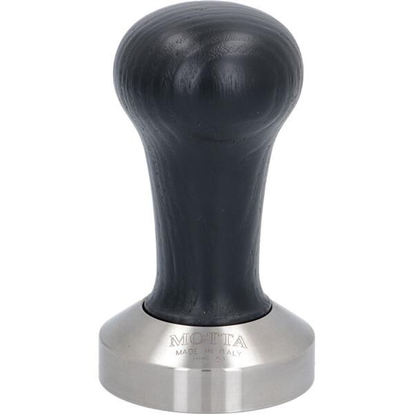 Tamper Motta Base Edelstahl Griff Holz schwarz Ø51 mm