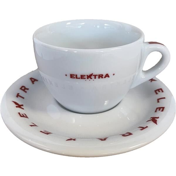 Cappuccino-Tasse rote Schrift von ELEKTRA