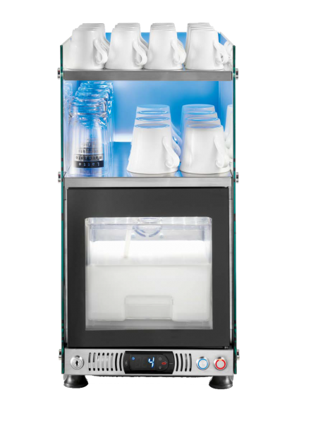 4,5l Kühlschrank mit Glasfront und Tassenwärmer La Solare