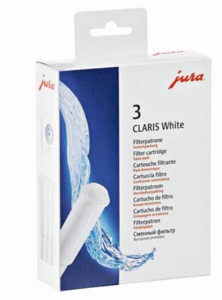 JURA Original 3er Pack Claris Filterpatrone white - Gerätebaujahr bis Herbst 2009 - Das Original