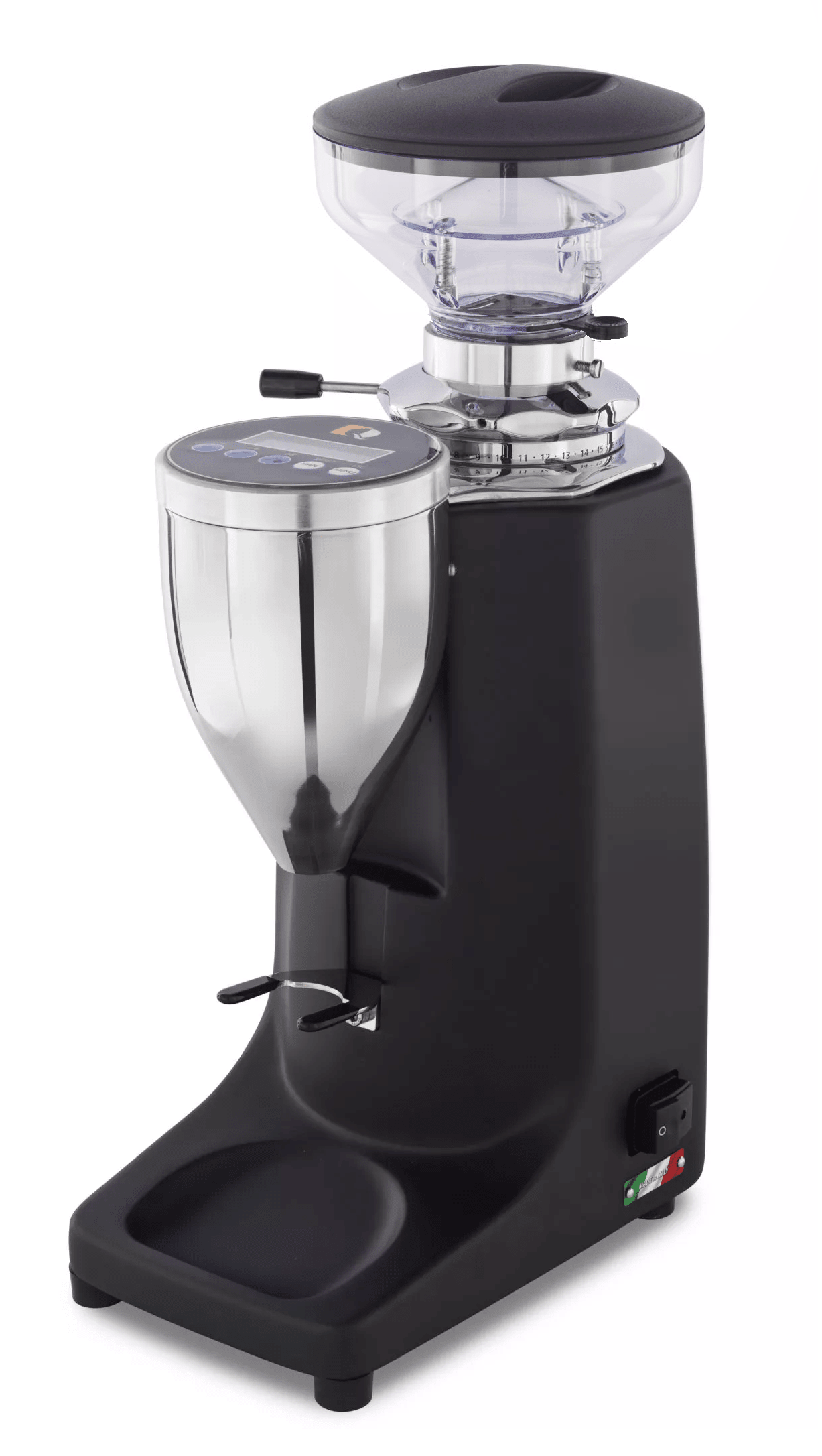 Automatic coffee grinder doser Quamar Q13 AUT polished aluminium