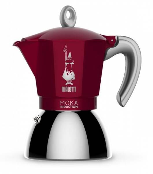 Bialetti Espressokocher New Moka Induktion Rot für 6 Tassen