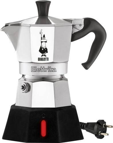 Bialetti New Mokka Elettrika Elektrischer Aluminium-Espressokocher für 2 Tassen
