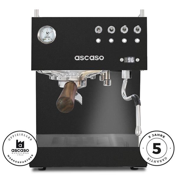 Ascaso Steel DUO PID Schwarz matt mit Edelstahlsiebträger Version V3 Extra Dampf - B-Ware (Ausstellu