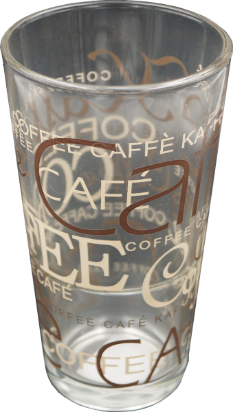 Glas Coffee Dekor für Latte Macchiato 390cl